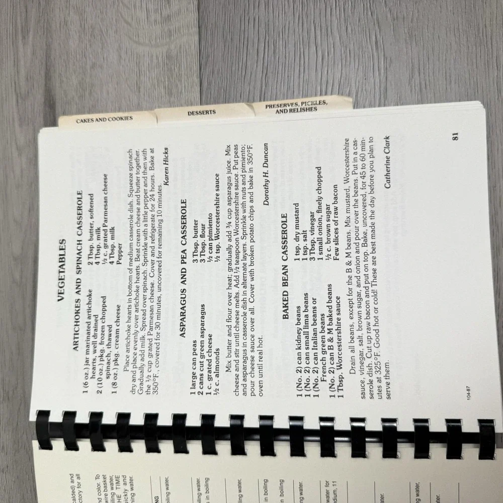 Radford Founder's Day Cookbook Cookbook Publishers Spiral Paperback 1987 White